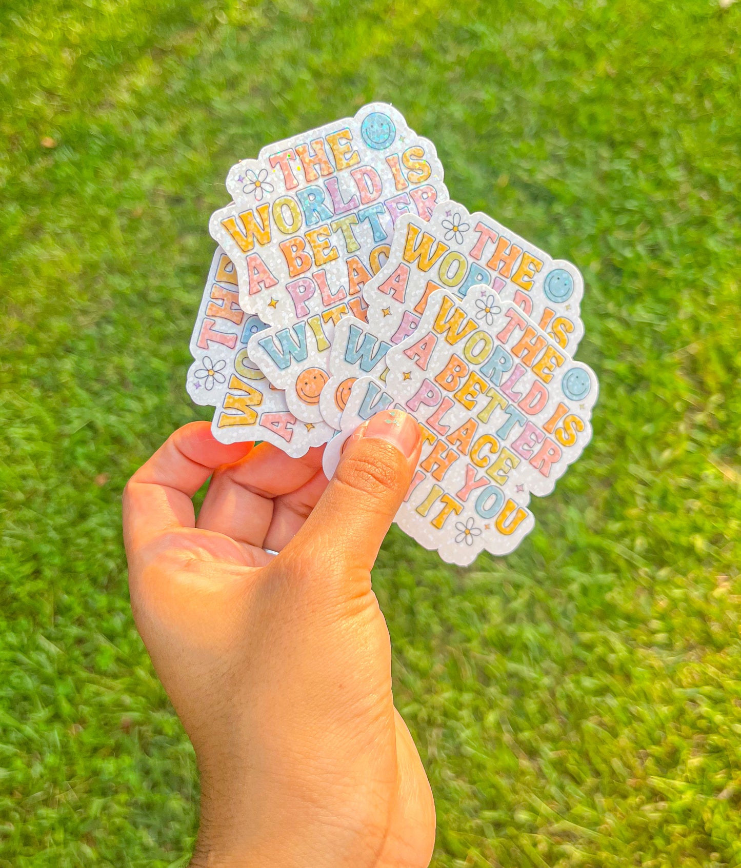 The world is a better place sticker