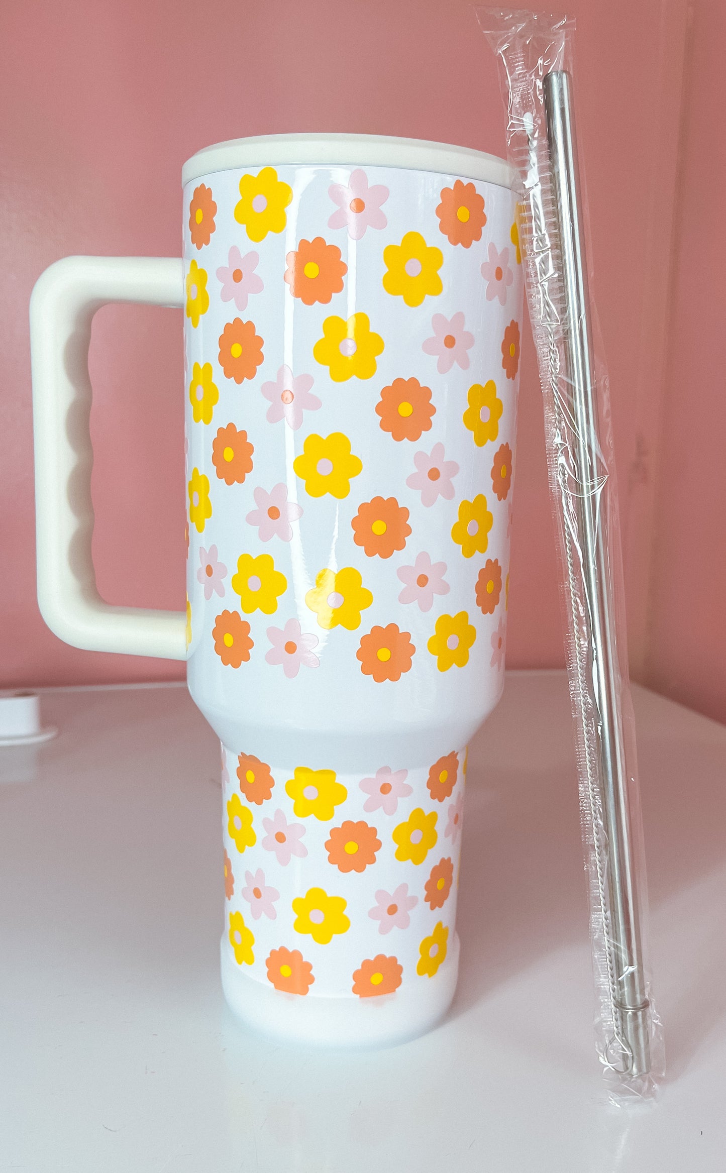 Field of flowers tumbler