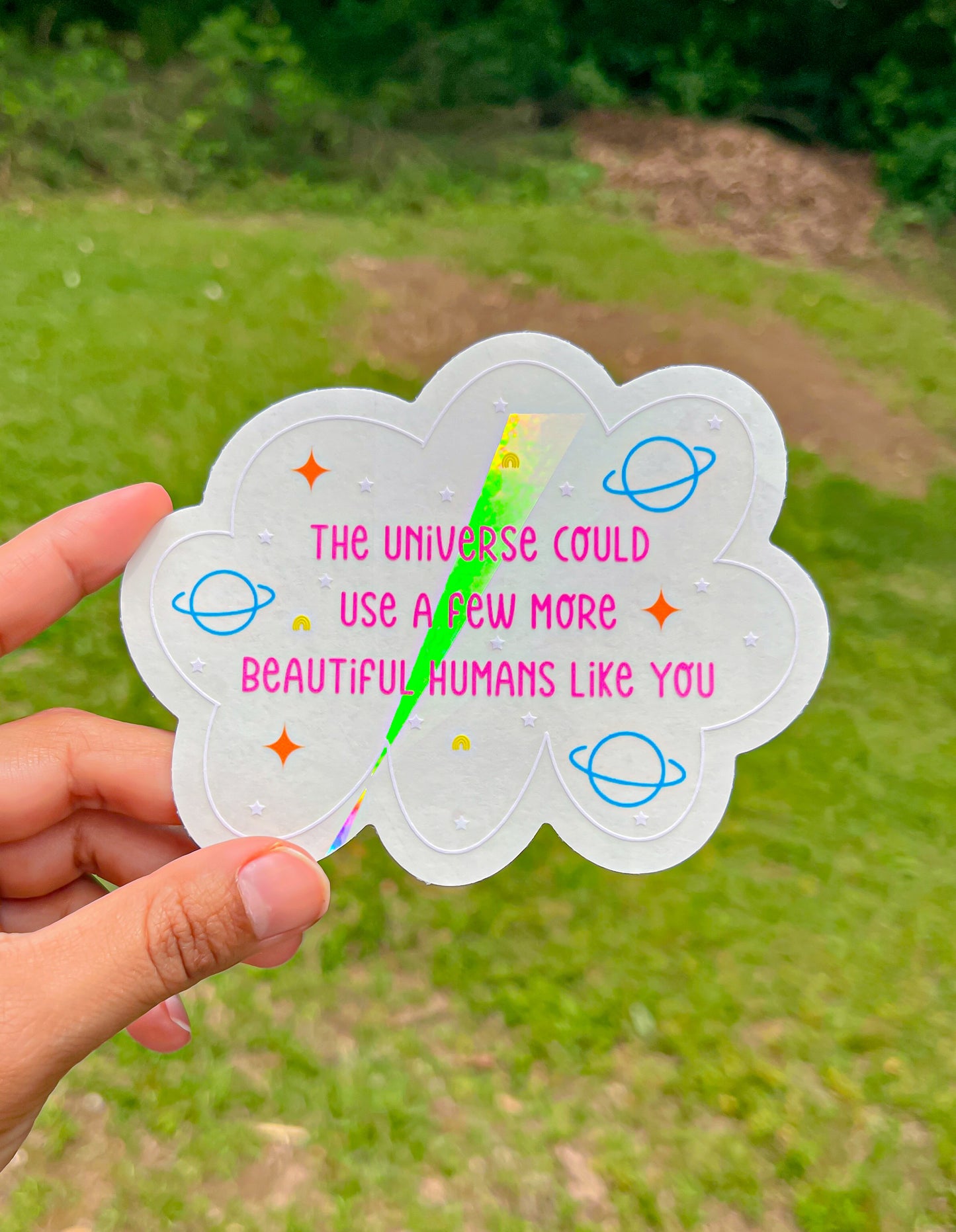 The universe..suncatcher sticker