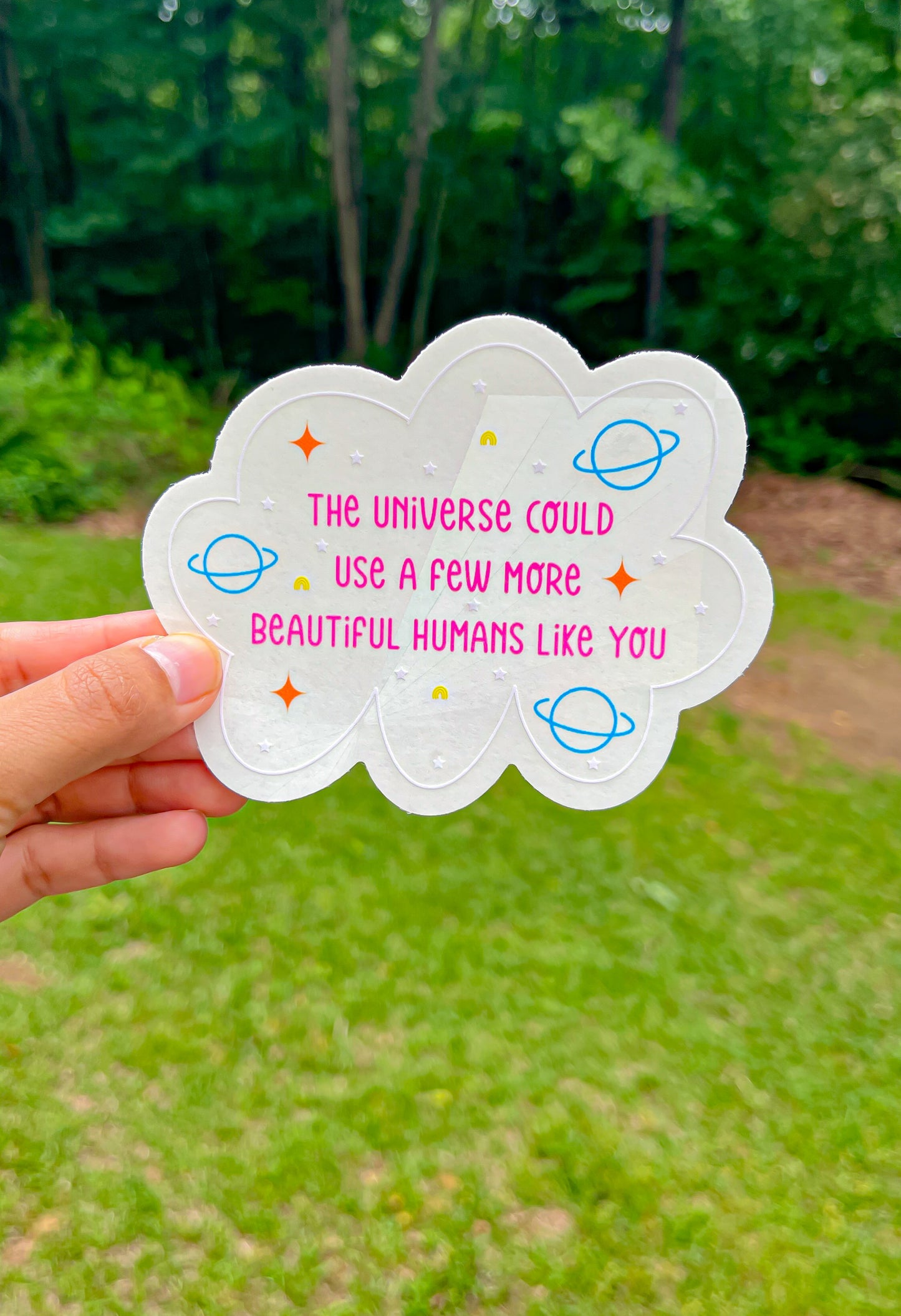 The universe..suncatcher sticker