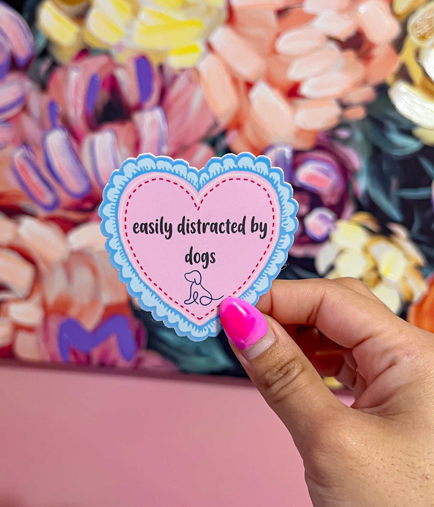 Easily distracted by dogs sticker