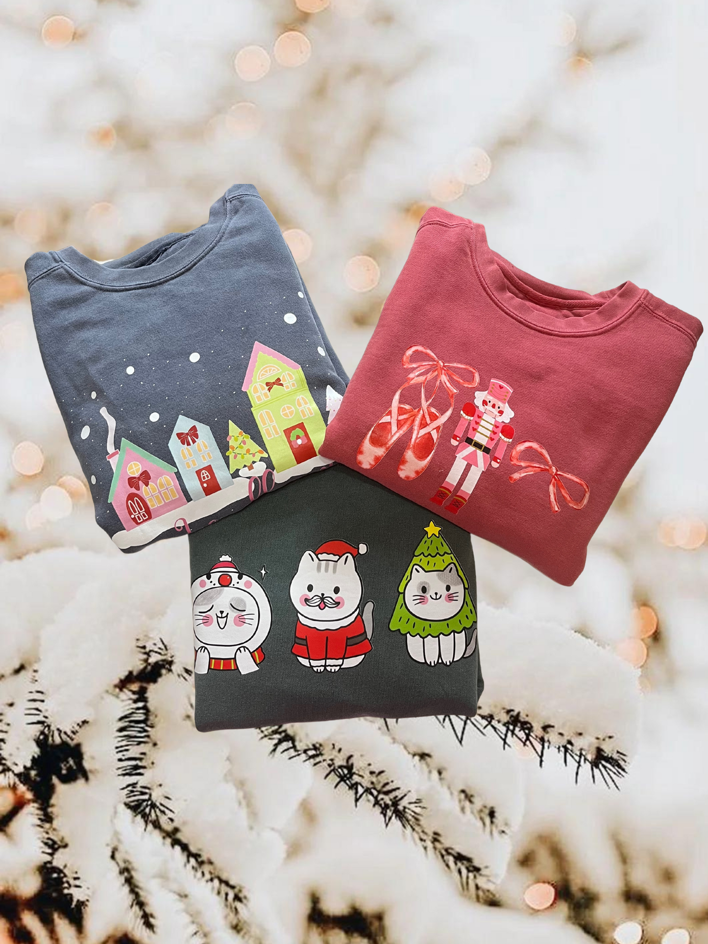 Christmas cats crewneck