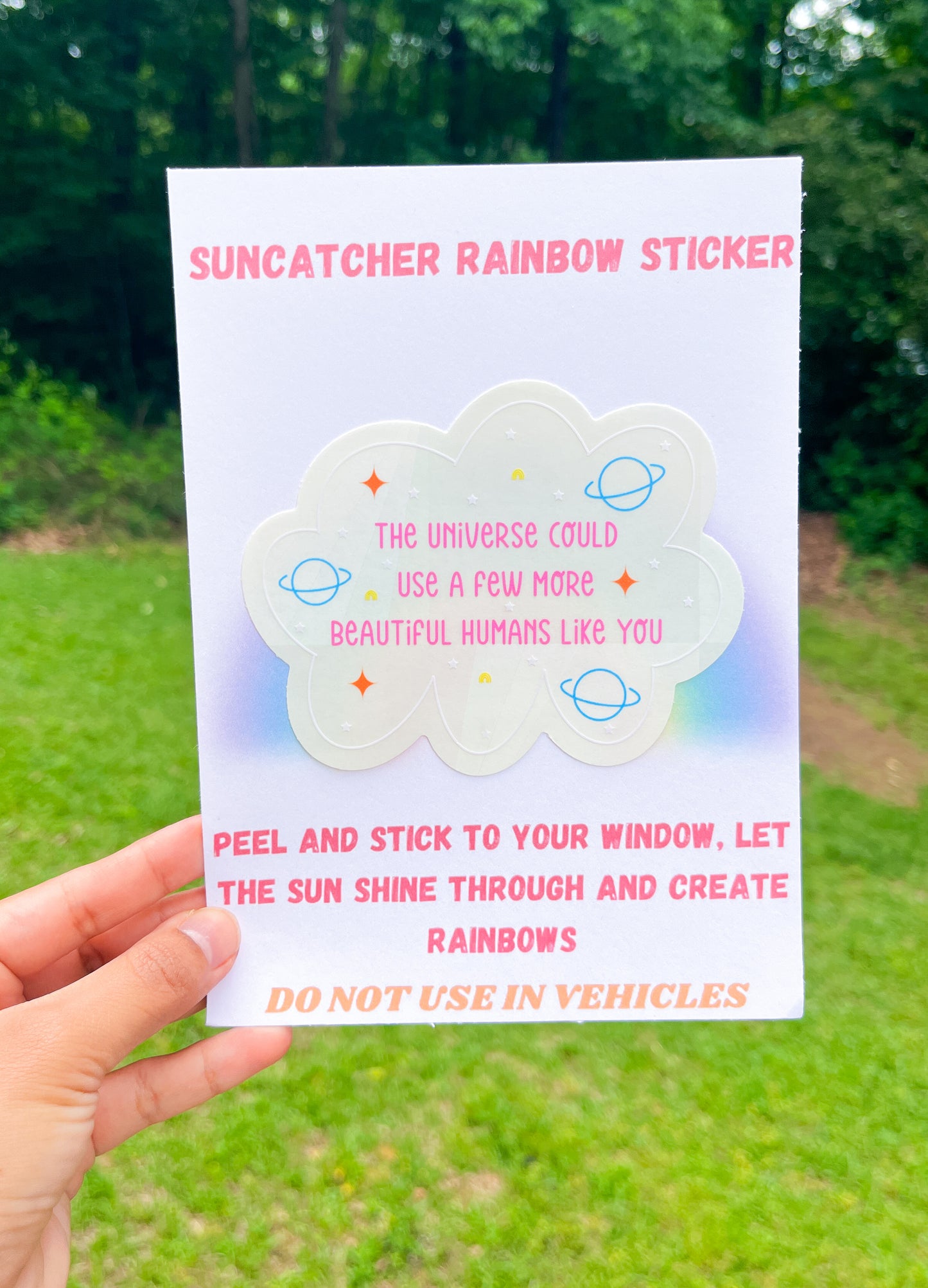 The universe..suncatcher sticker