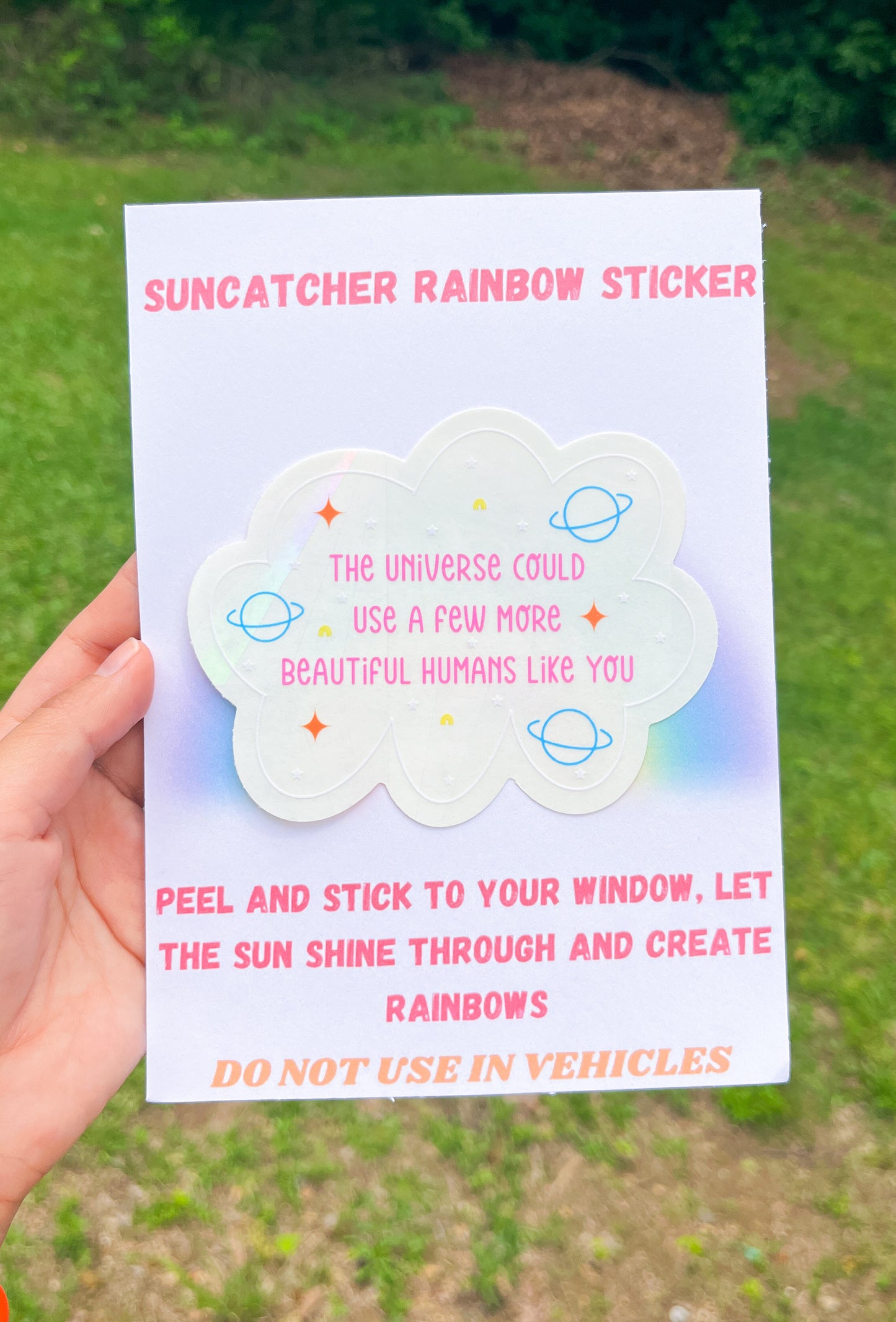 The universe..suncatcher sticker