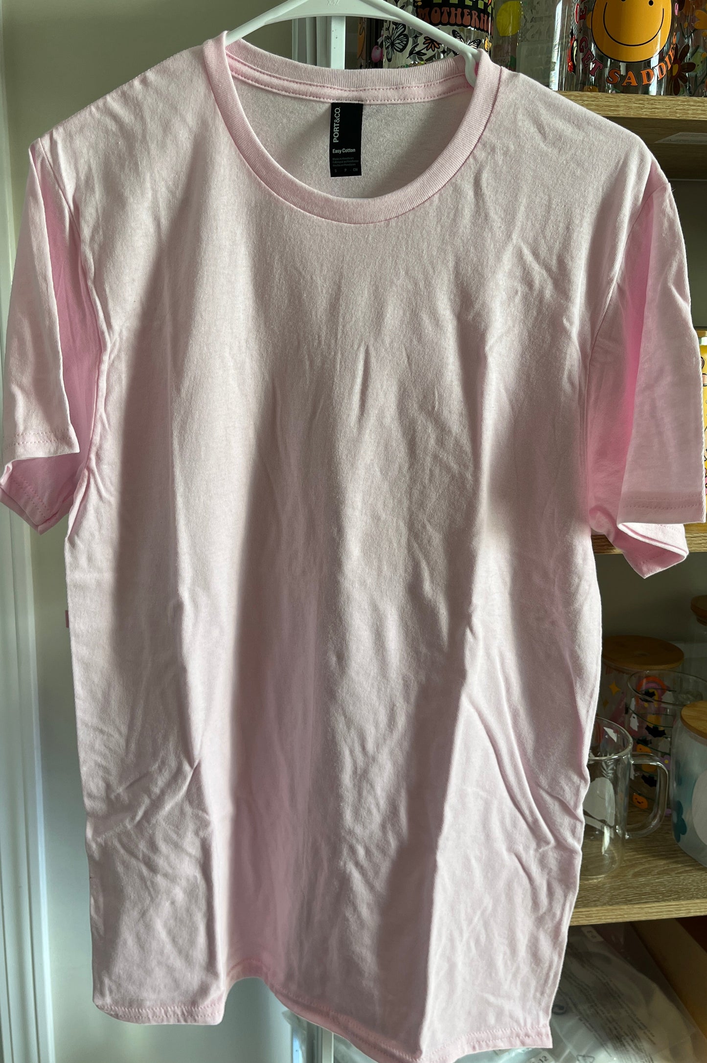 light pink t-shirt