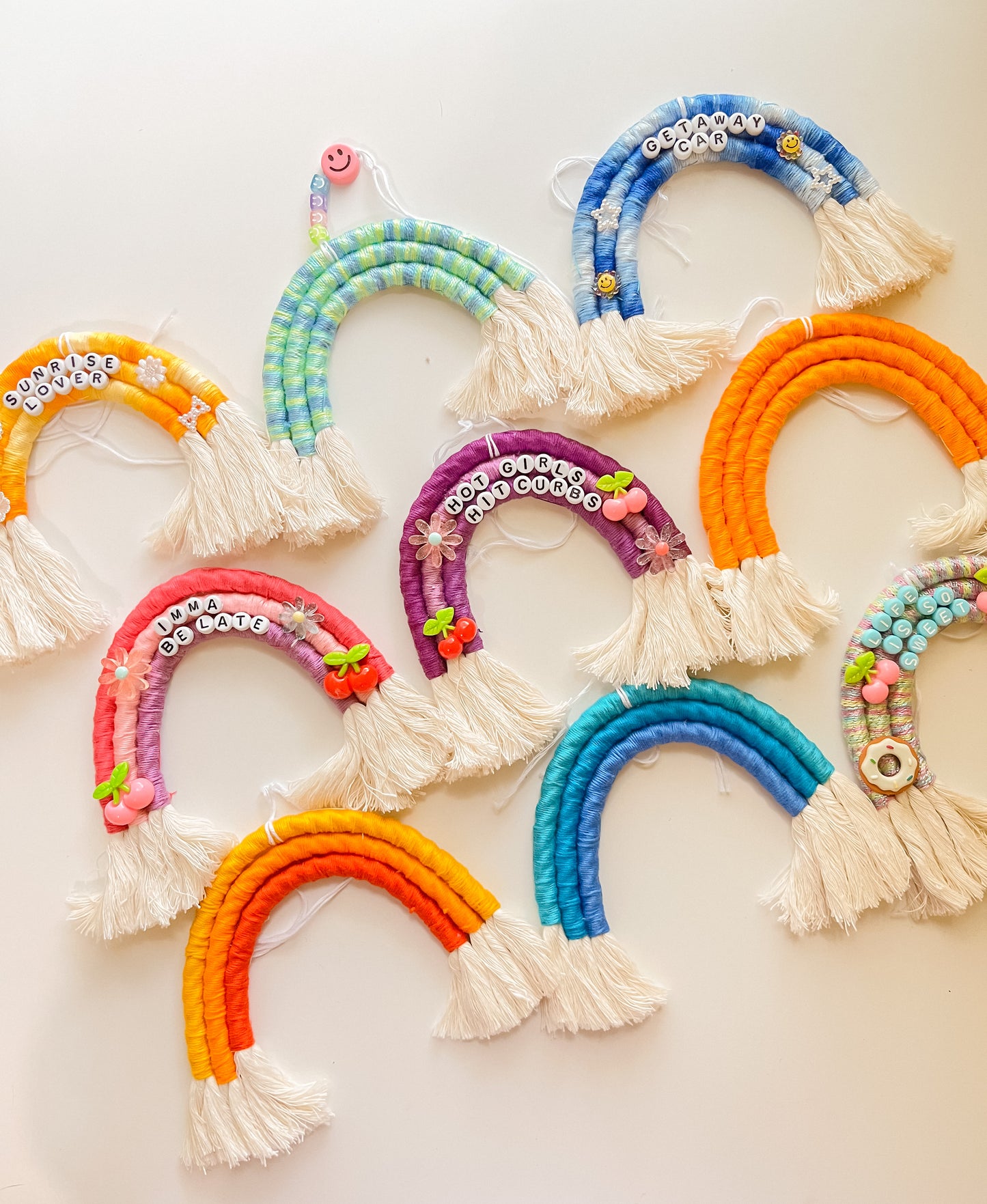 Smiley Rainbow Charm