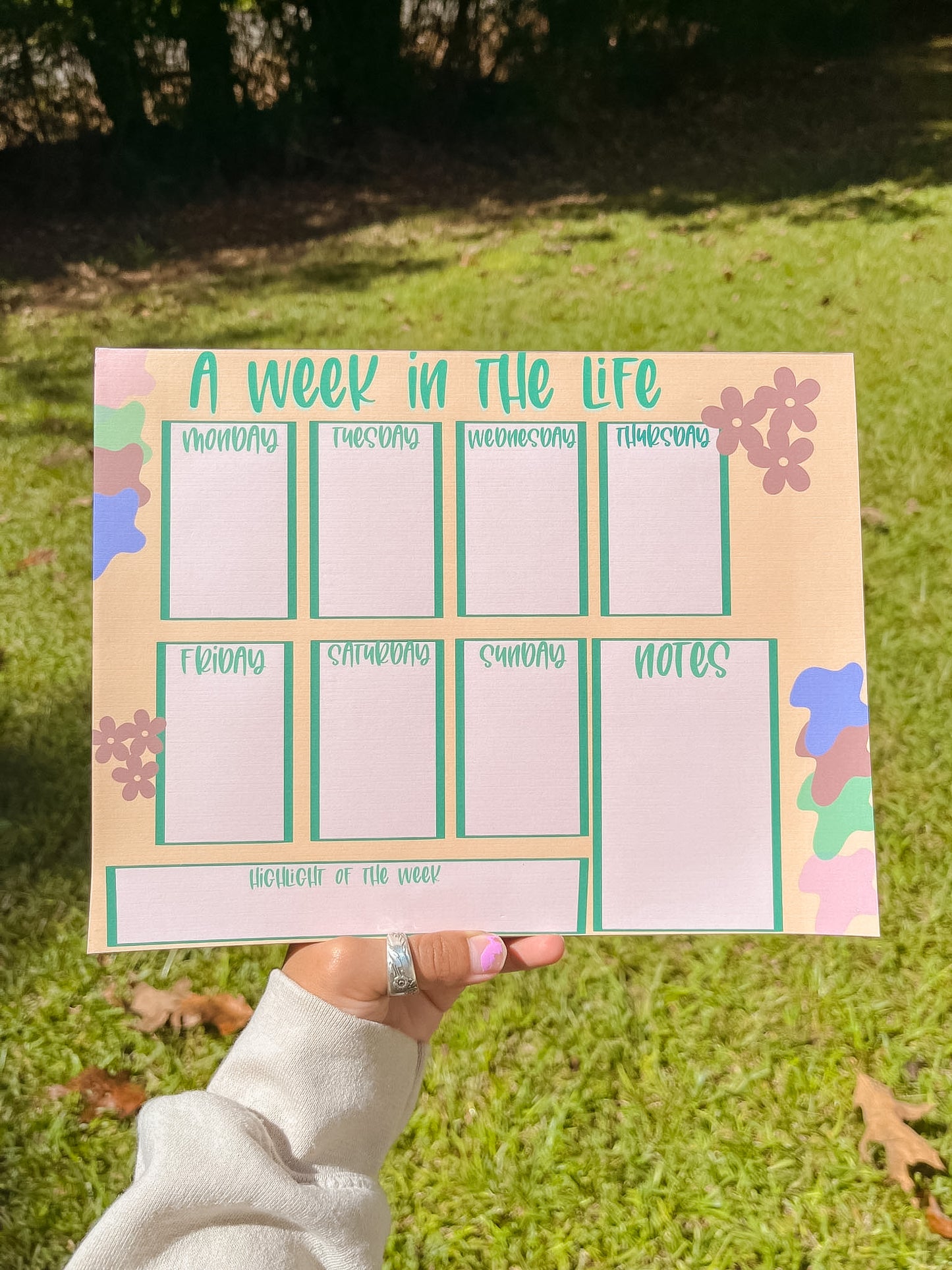 OG Weekly Notepad * MADE TO ORDER*