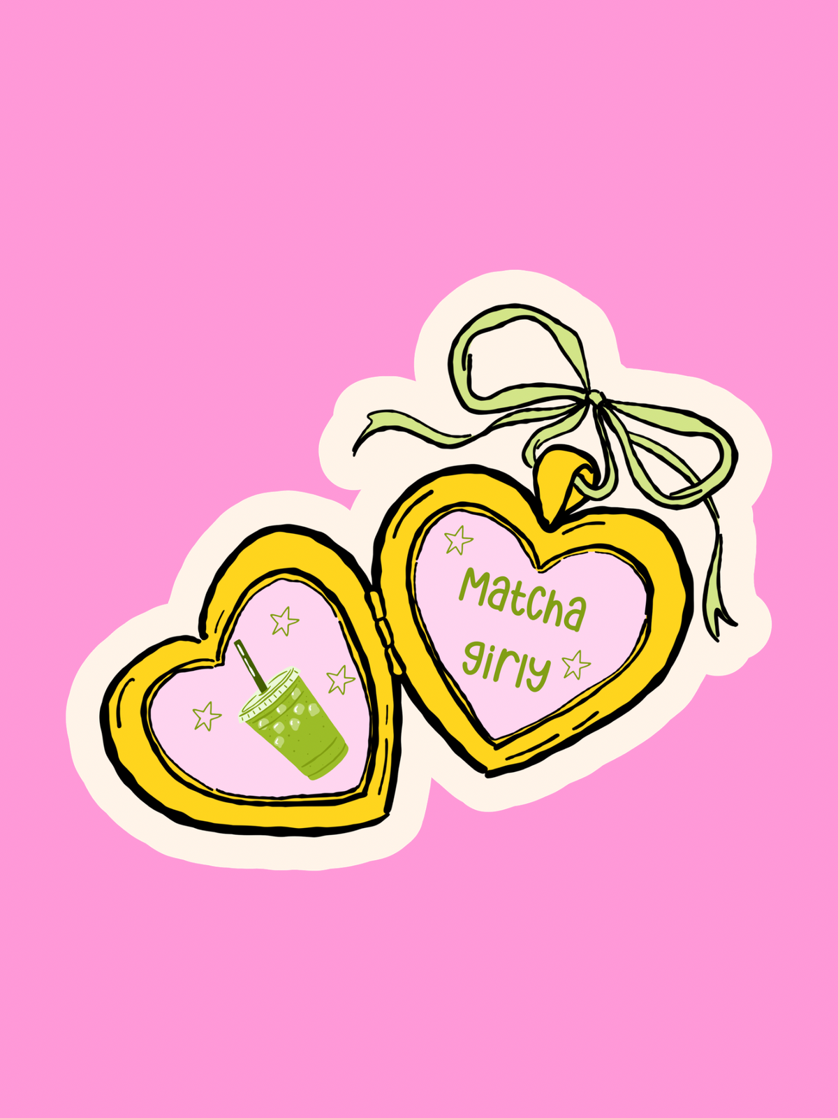 Matcha girly sticker
