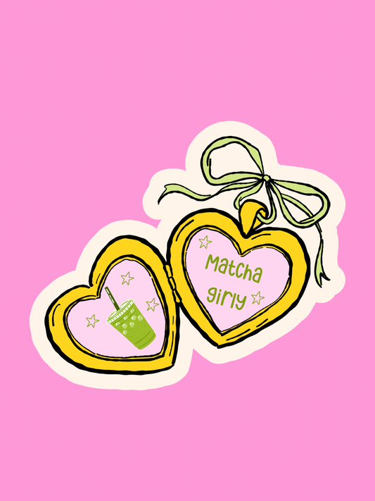 Matcha girly sticker