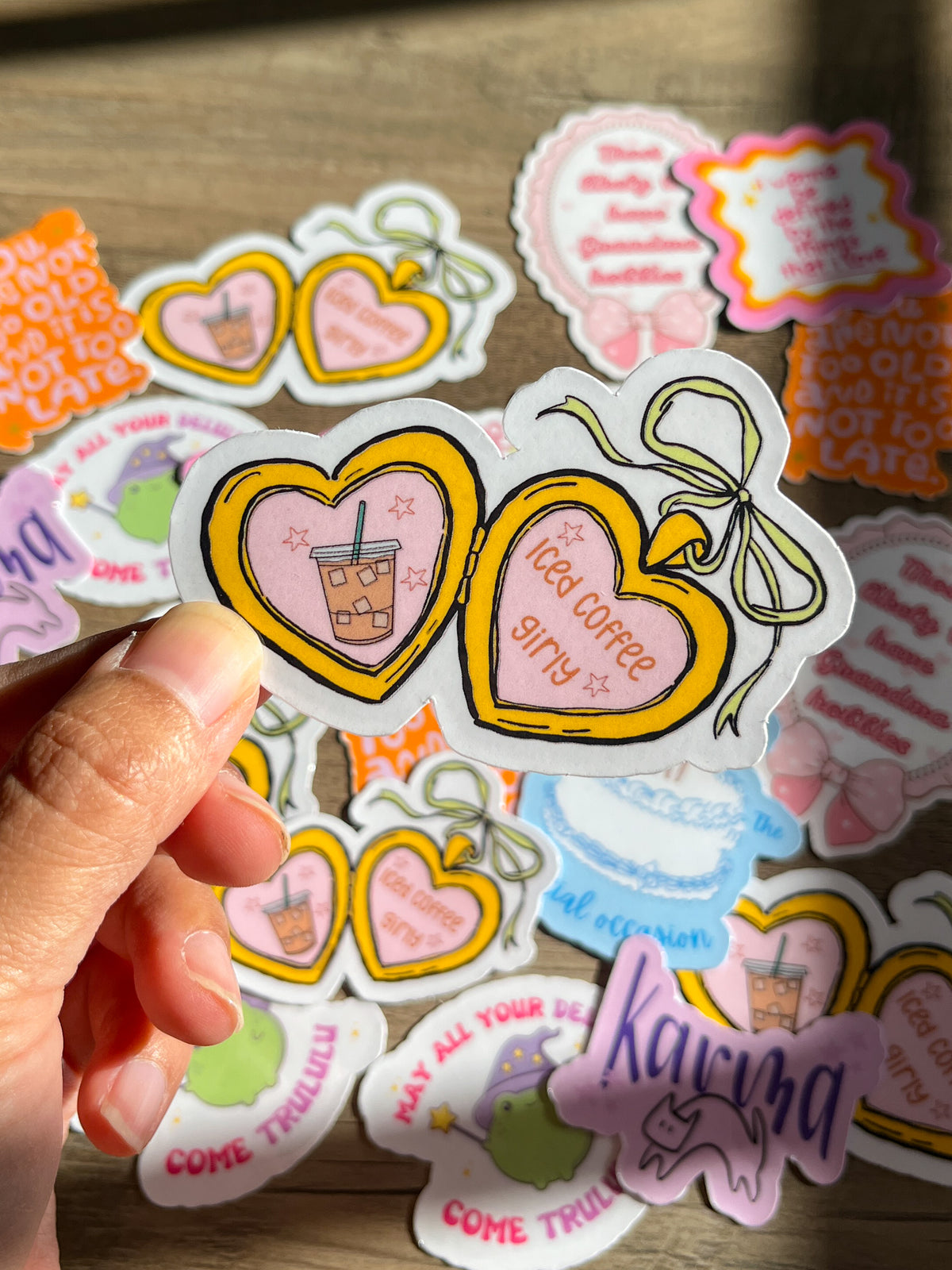 Iced coffee girly sticker