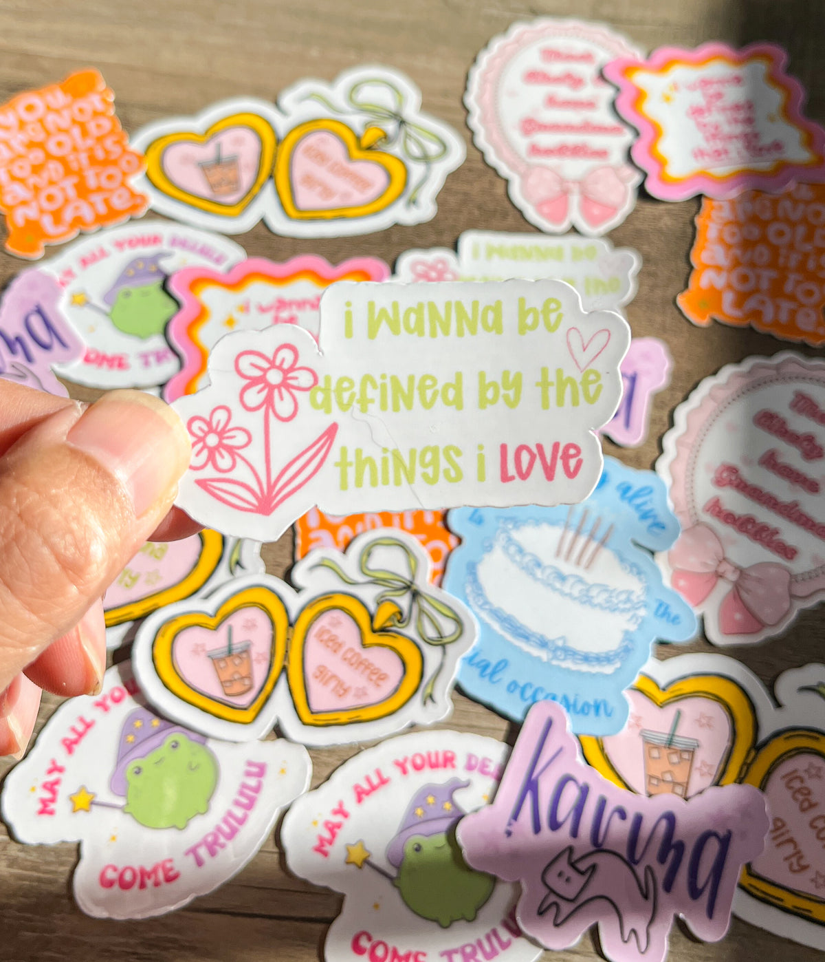 I wanna be defined by the things I love Sticker 2