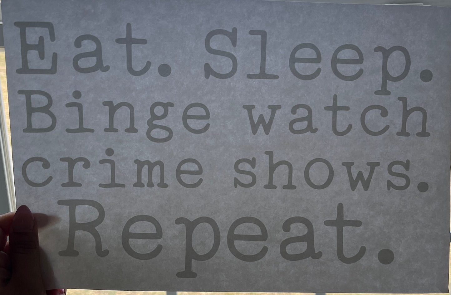 Eat, sleep… Transfer