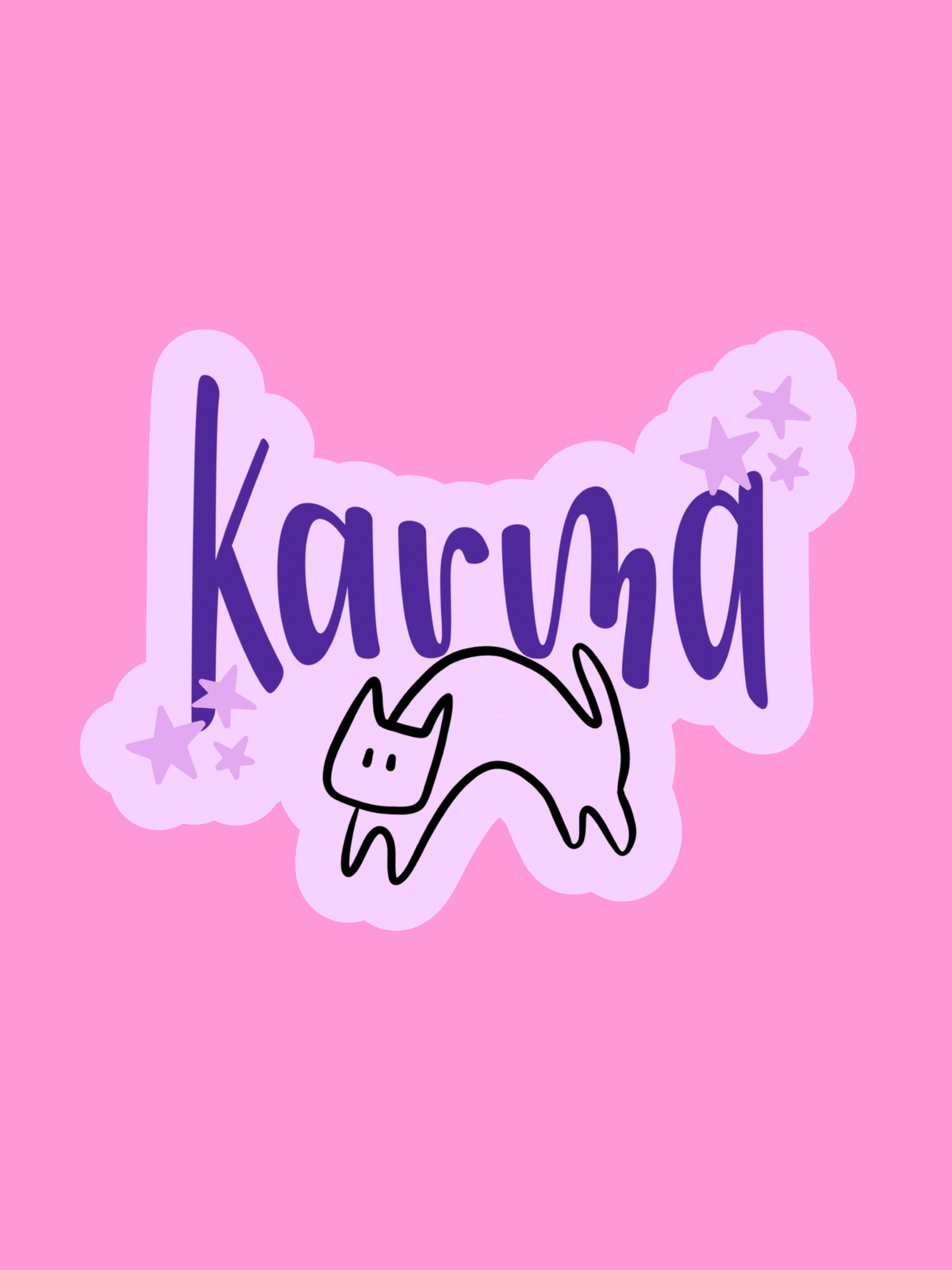 Karma cat sticker