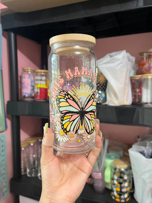 this mama prays glass cup