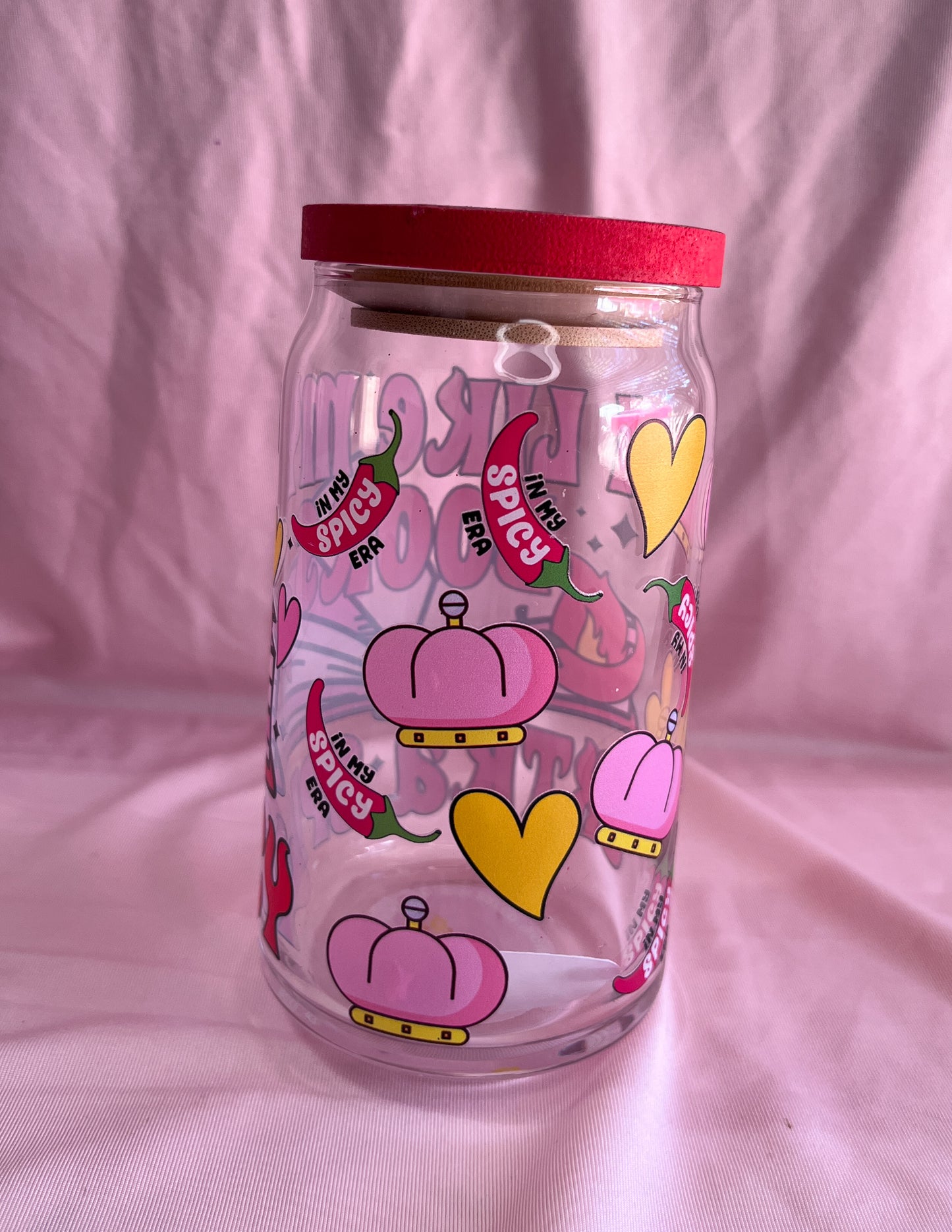 i like my books extra spicy glass cup