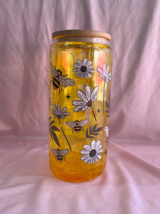 honey drip glass cup