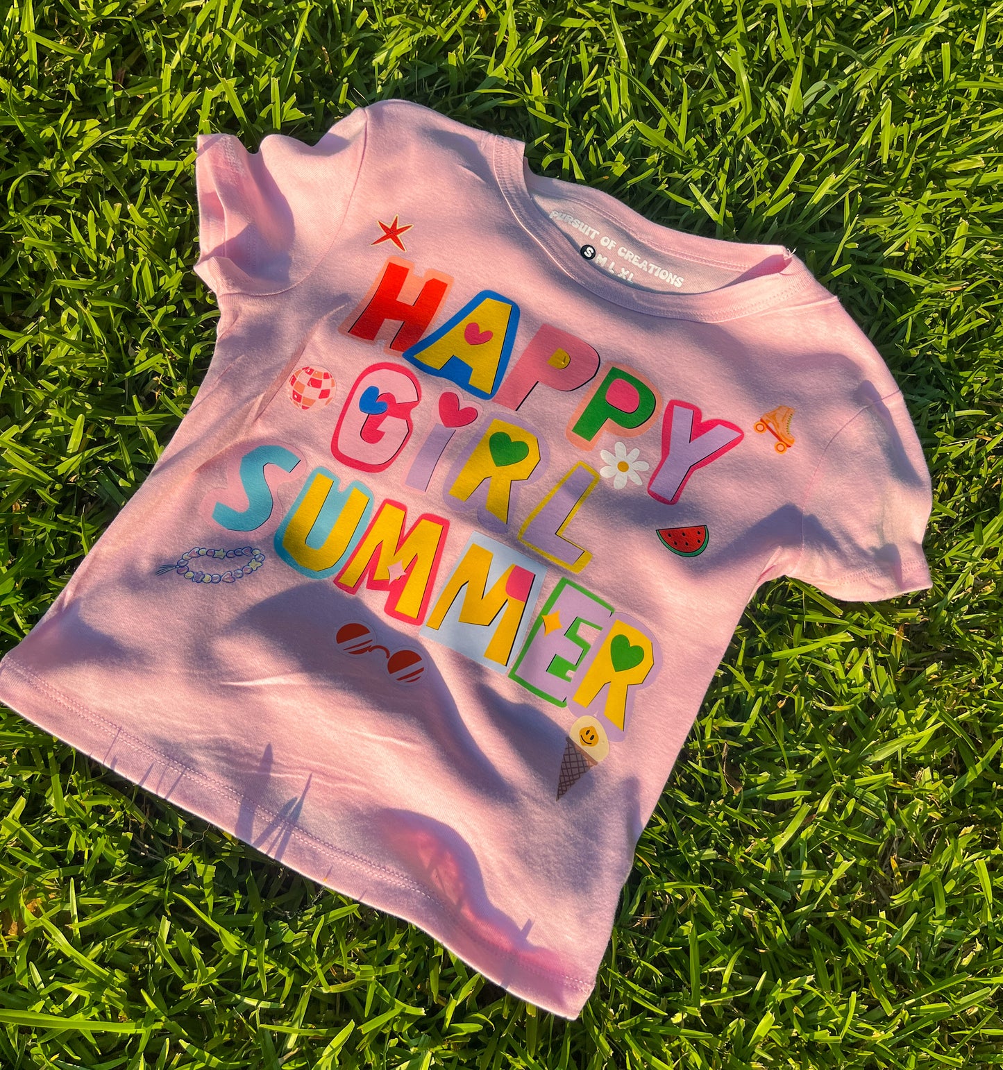 Happy girl summer baby tee