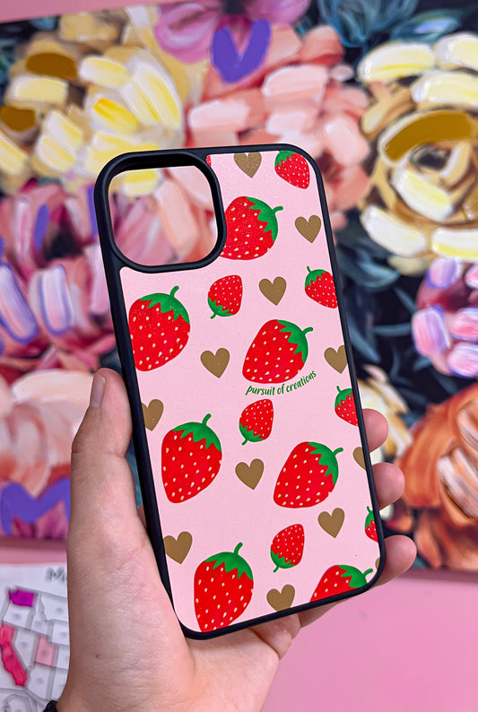 strawberry love phone case