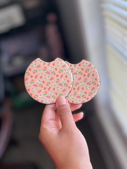 wildflowers car coasters