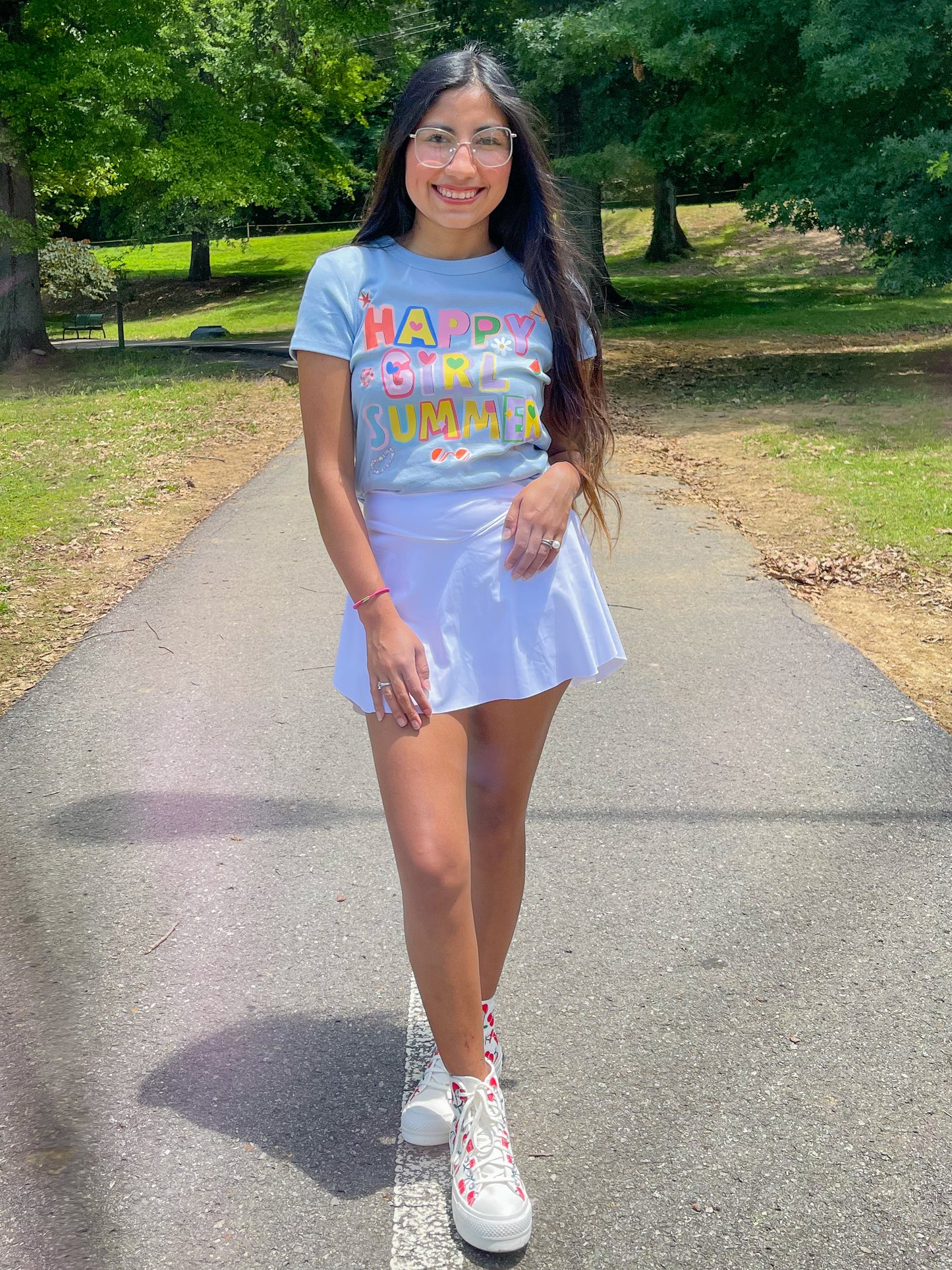 Happy girl summer baby tee