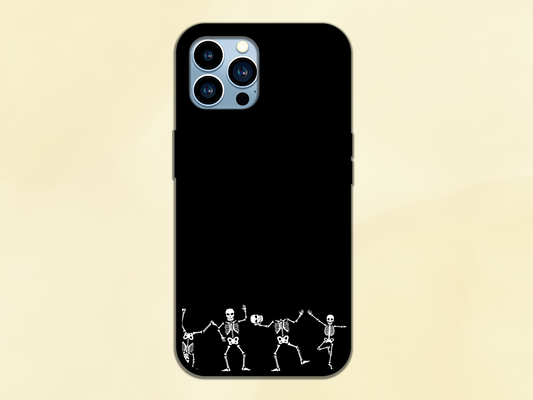 spooky scary skeleton phone case