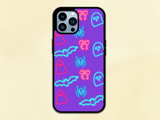 neon Halloween phone case
